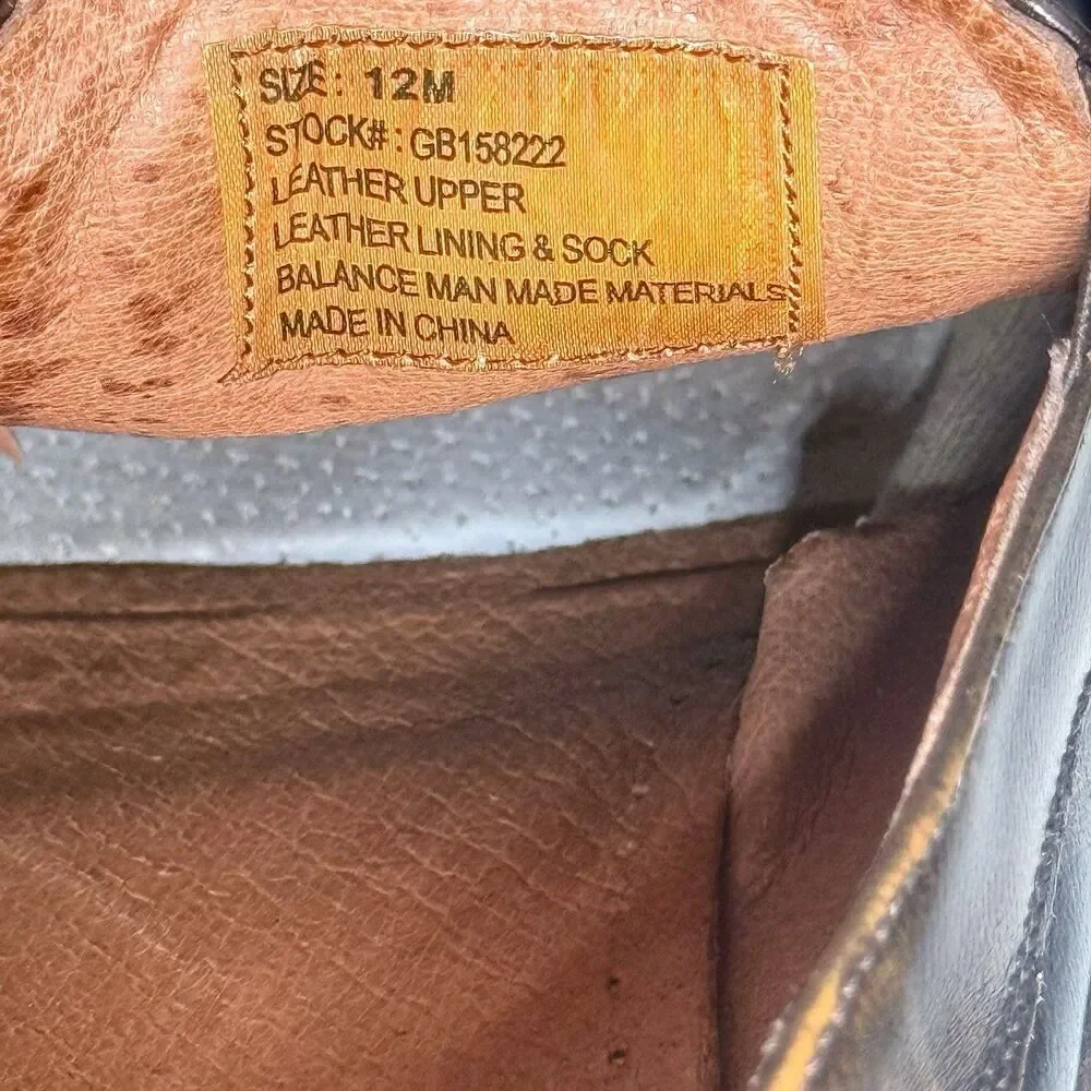 Giorgio Brutini Men’s 12M Brown Leather Slip On Loafers Shoes GB158222